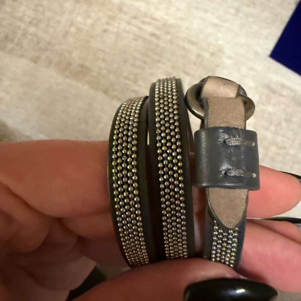 Gray Beaded Wrap Bracelet - Picture 5 of 5